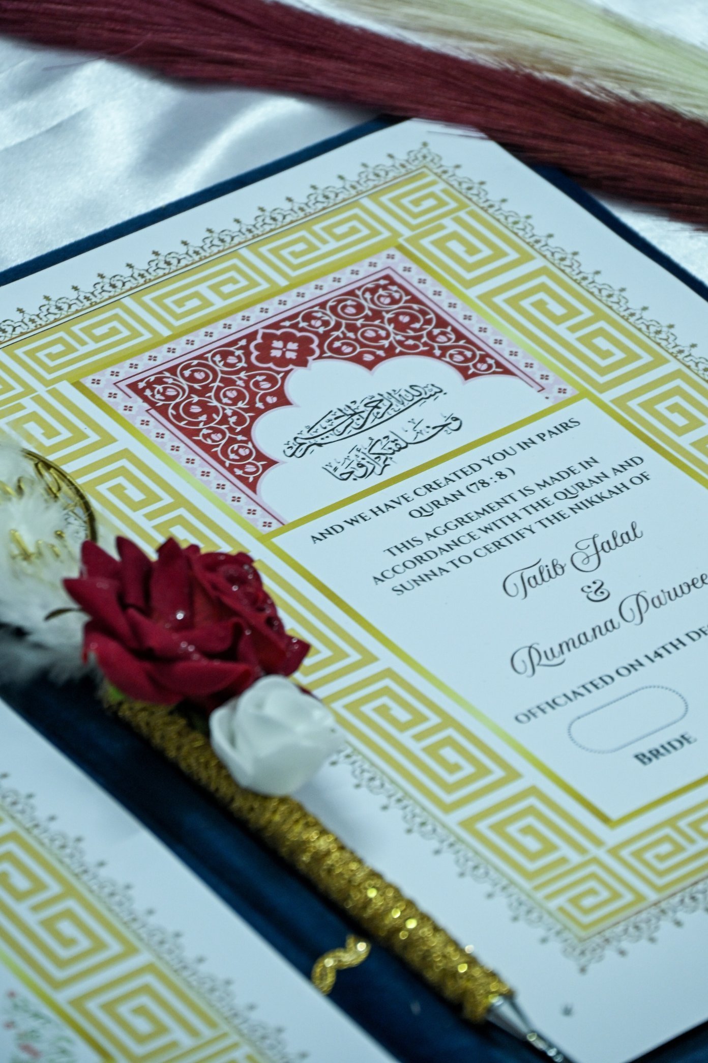 Star Design Nikah Nama Navy Blue - Image 2