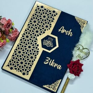 Star Design Nikah Nama Navy Blue