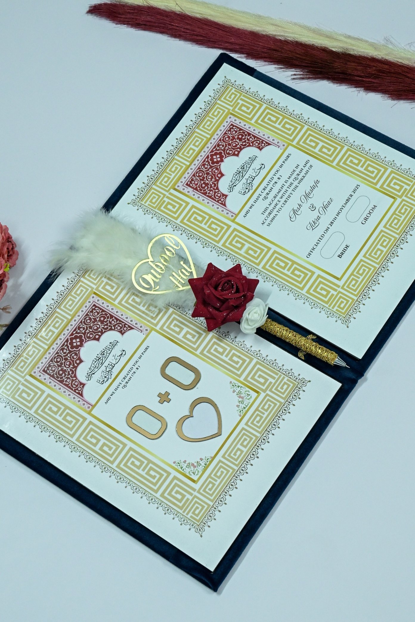 Star Design Nikah Nama Navy Blue - Image 6