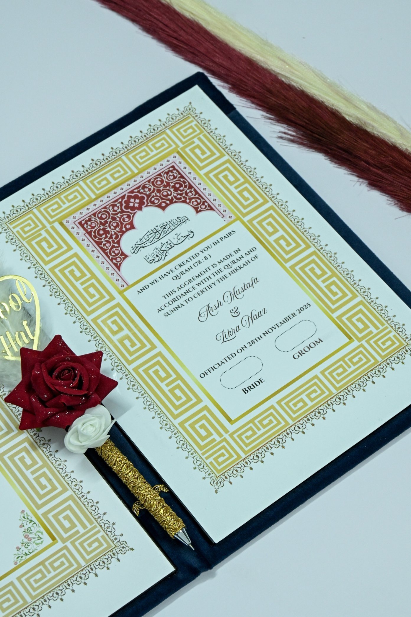 Star Design Nikah Nama Navy Blue - Image 7