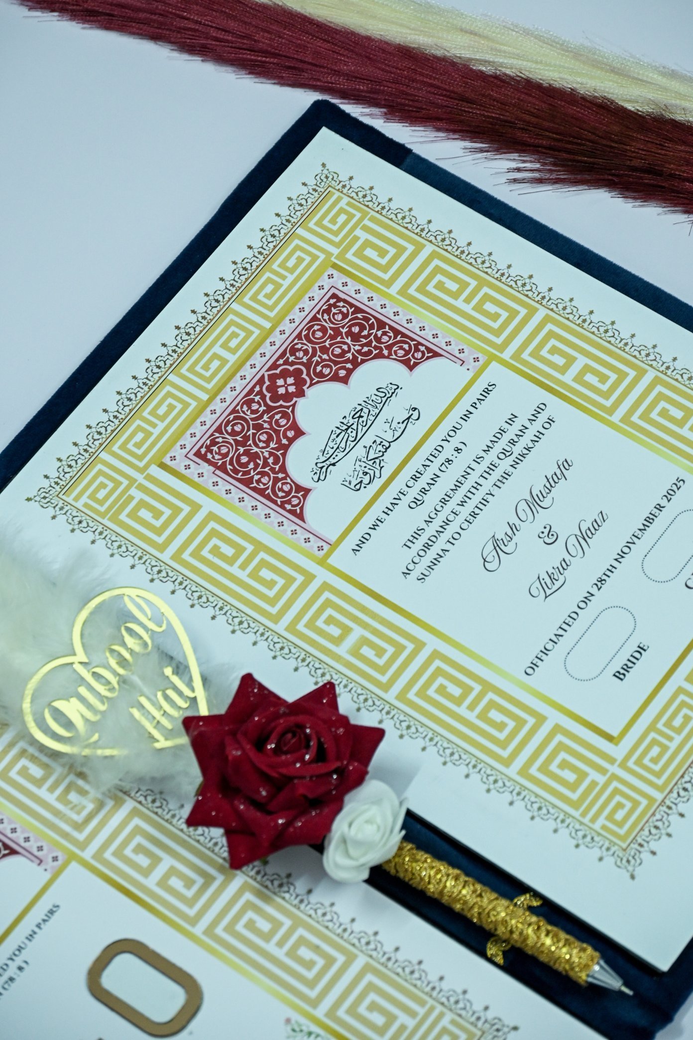 Star Design Nikah Nama Navy Blue - Image 8