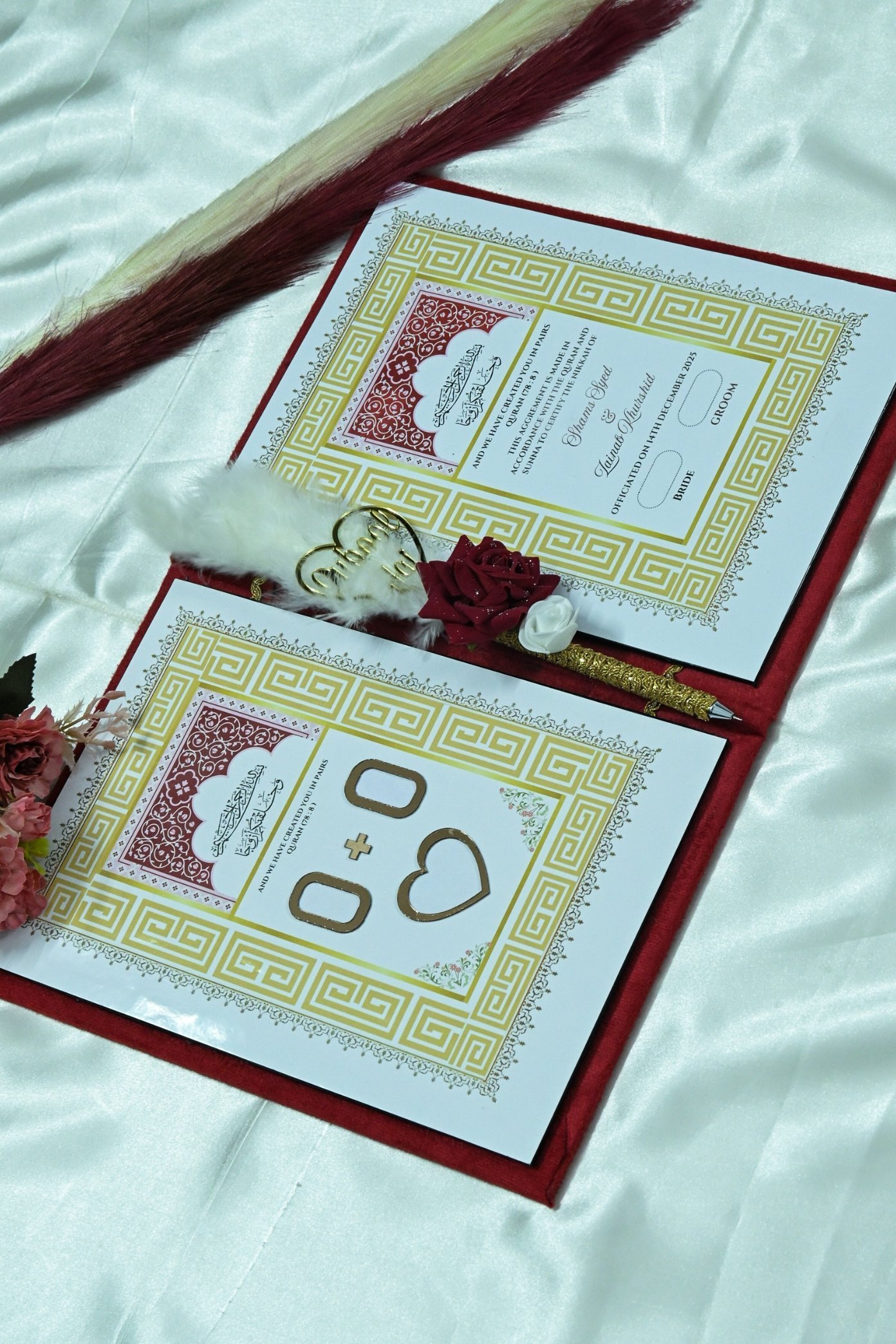 Star Design Nikah Nama Red - Image 6