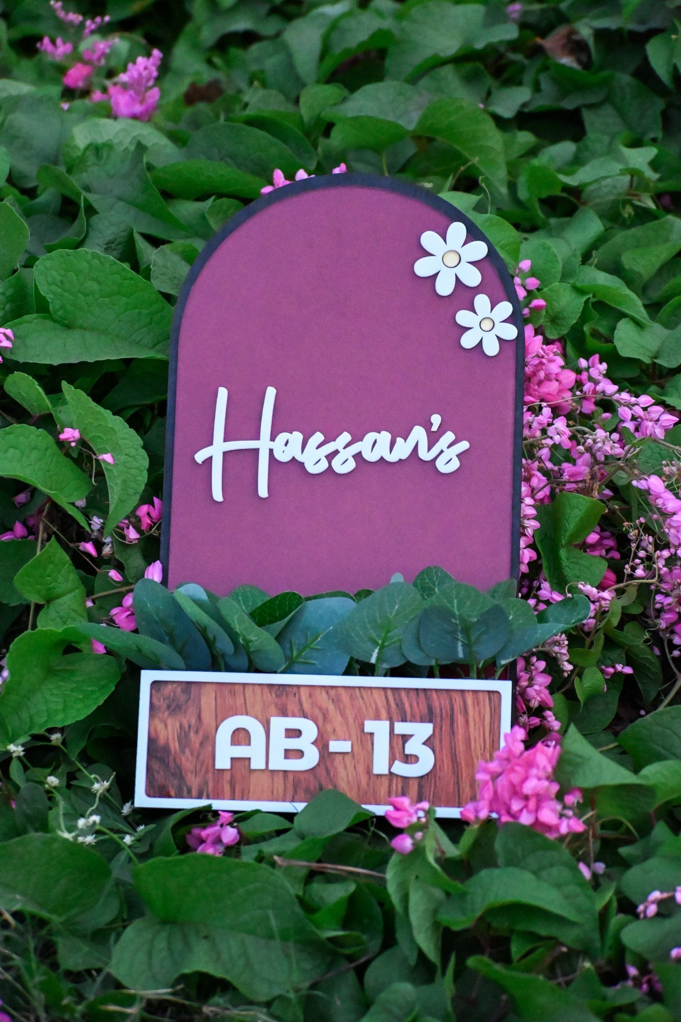 House Name Planter Maroon - Image 2