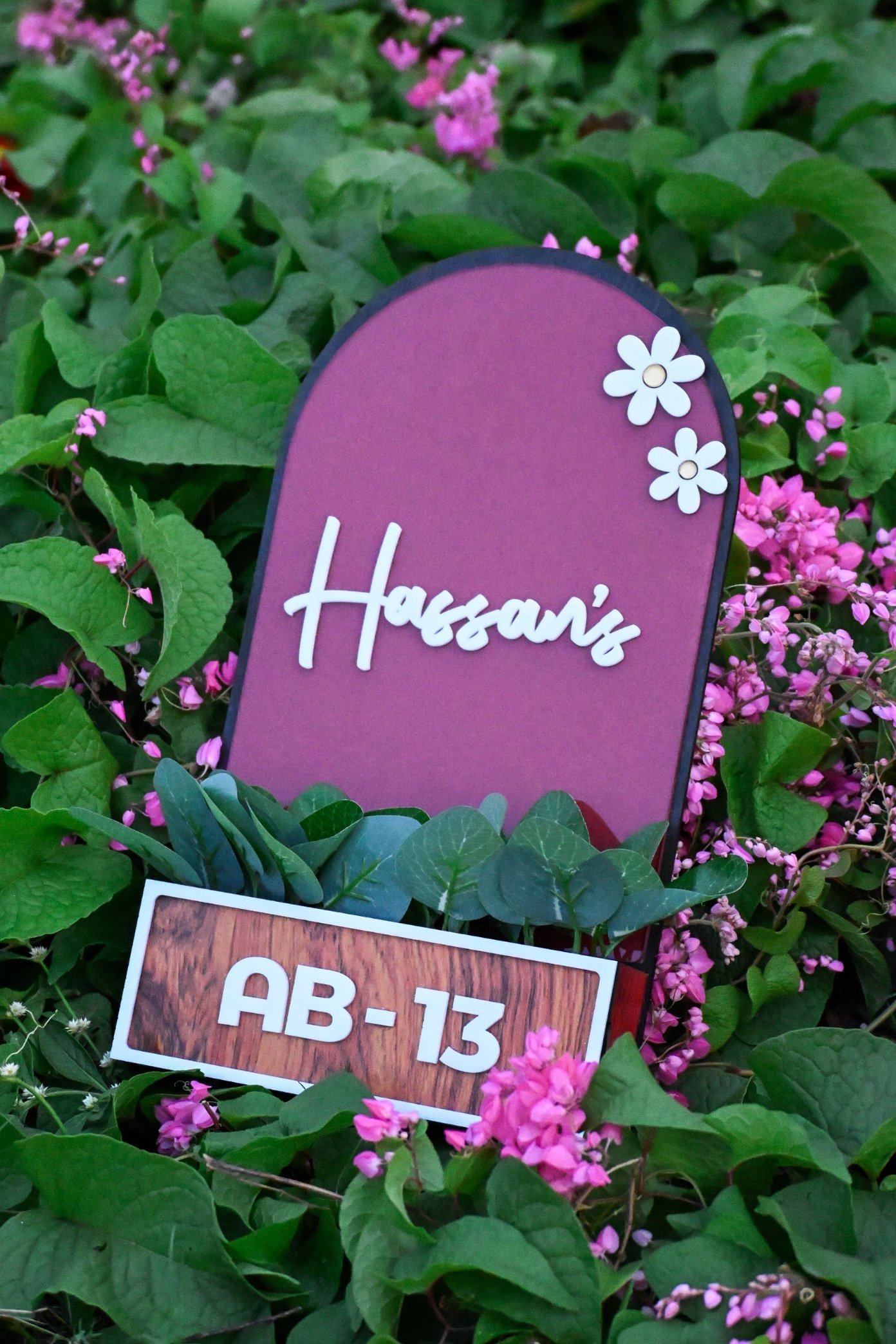 House Name Planter Maroon - Image 4