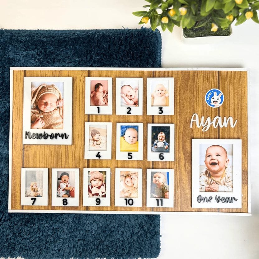 1st Year Photo Frame - Baby Photo Board - Image 3