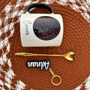 Birthday Gift Set - Starmap Mug + Keychain + Golden Spoon